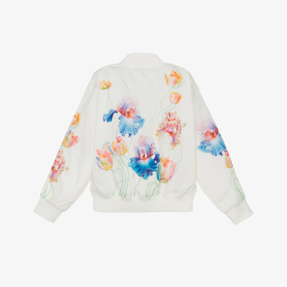 مولو-جاكيت ساتان مزهر للبنات بلون جليدي | Childrensalon Outlet