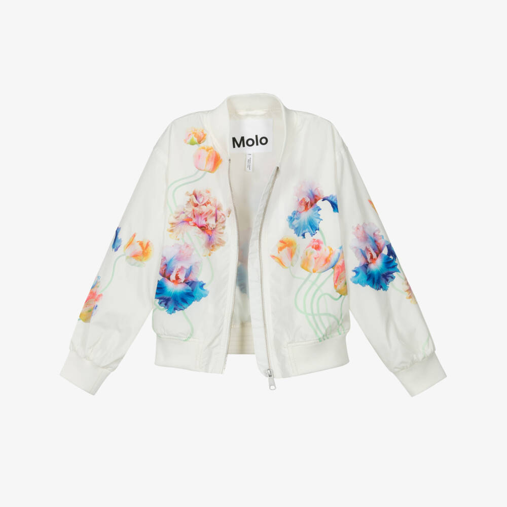 مولو-جاكيت ساتان مزهر للبنات بلون جليدي | Childrensalon Outlet