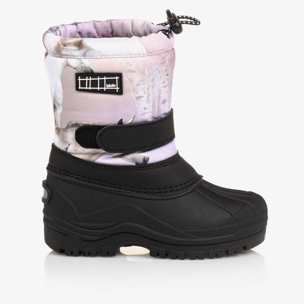 Molo-Girls Fuchsia Equine Winter Boots | Childrensalon Outlet