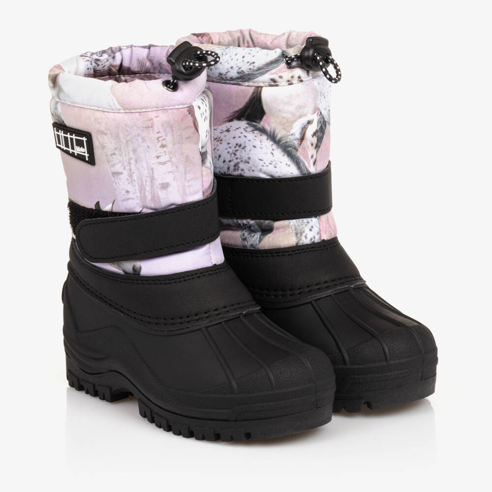 Molo-Girls Fuchsia Equine Winter Boots | Childrensalon Outlet
