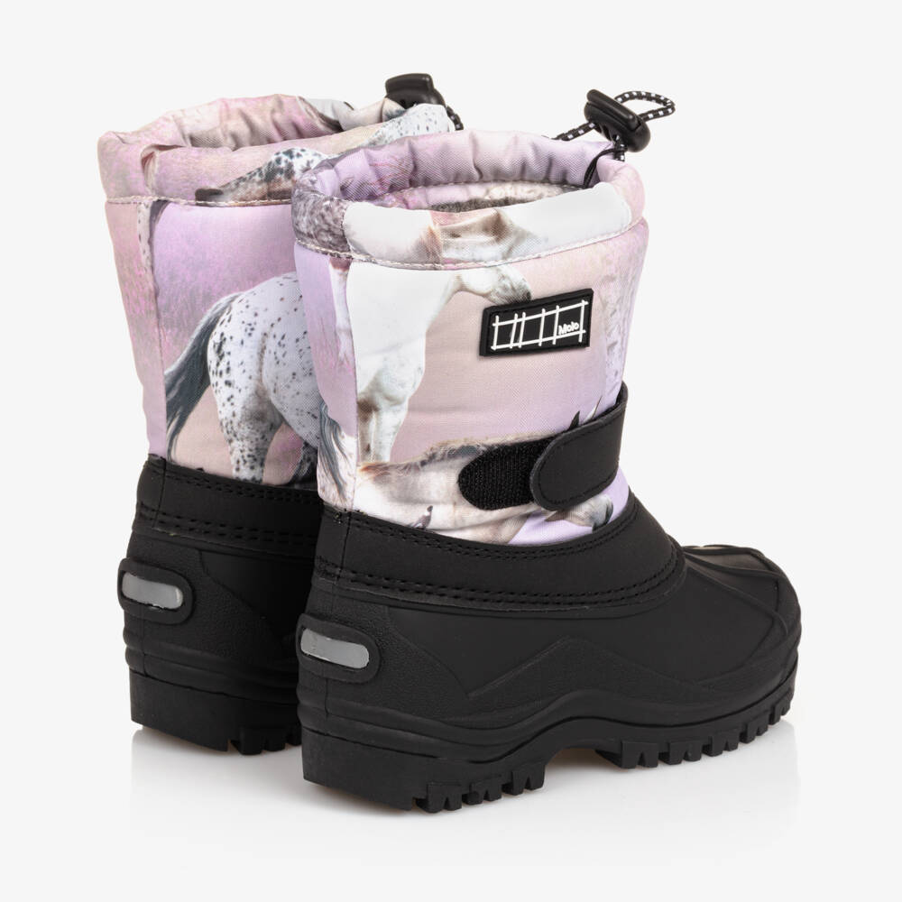 Molo-Girls Fuchsia Equine Winter Boots | Childrensalon Outlet