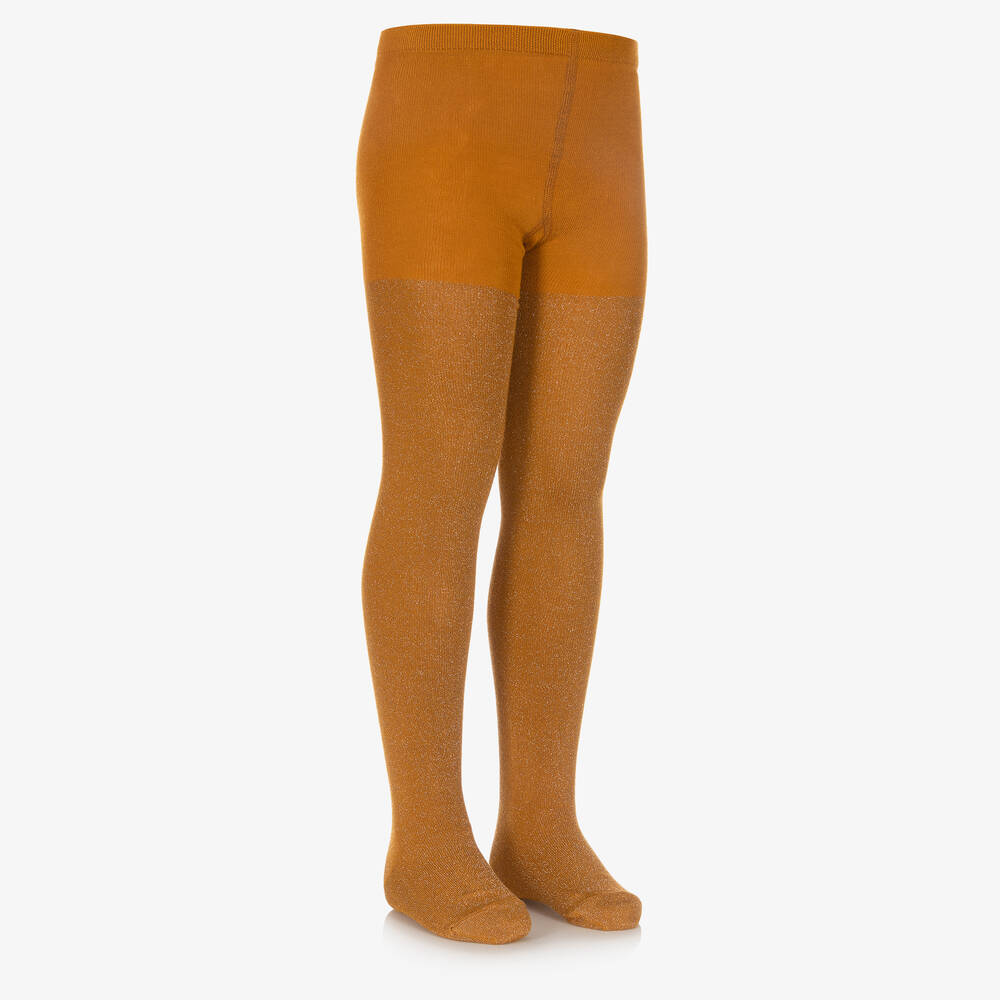 Girls gold sparkle sales tights