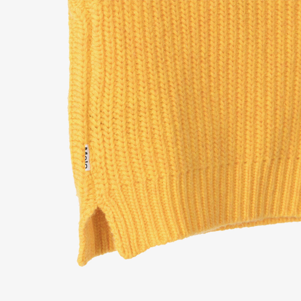 Molo-بلوفر بدون أكمام محبوك لون أصفر للبنات | Childrensalon Outlet