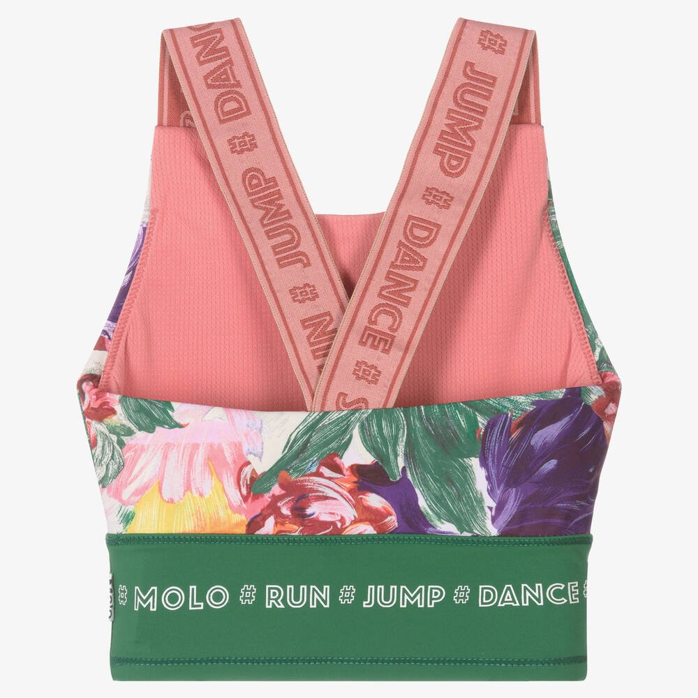 Molo-Зеленый спортивный топ с цветами | Childrensalon Outlet