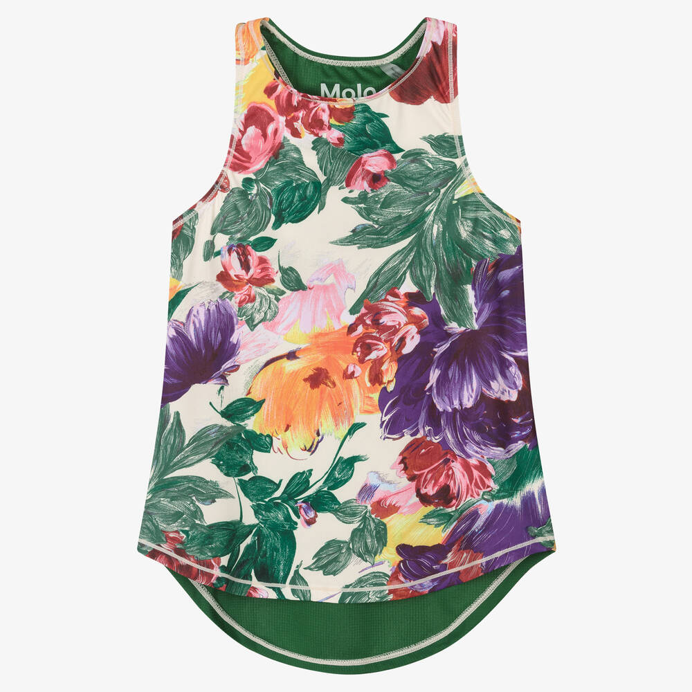 Molo - Haut de sport fleuri vert Fille | Childrensalon