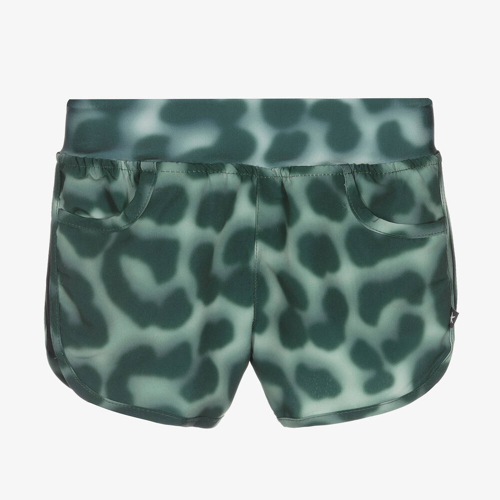 Molo-Girls Green Jaguar Swim Shorts (UPF50+) | Childrensalon Outlet