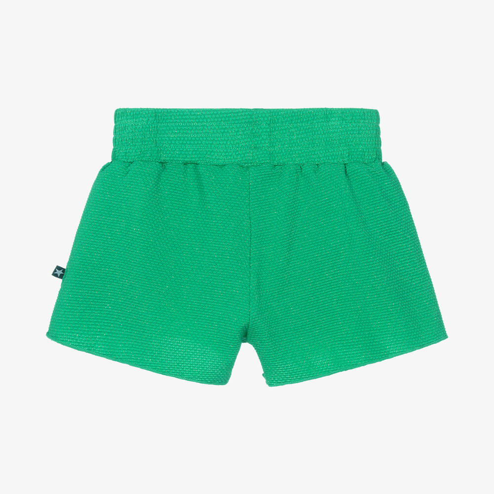 Molo-Girls Green Lurex Swim Shorts (UPF 50+) | Childrensalon Outlet