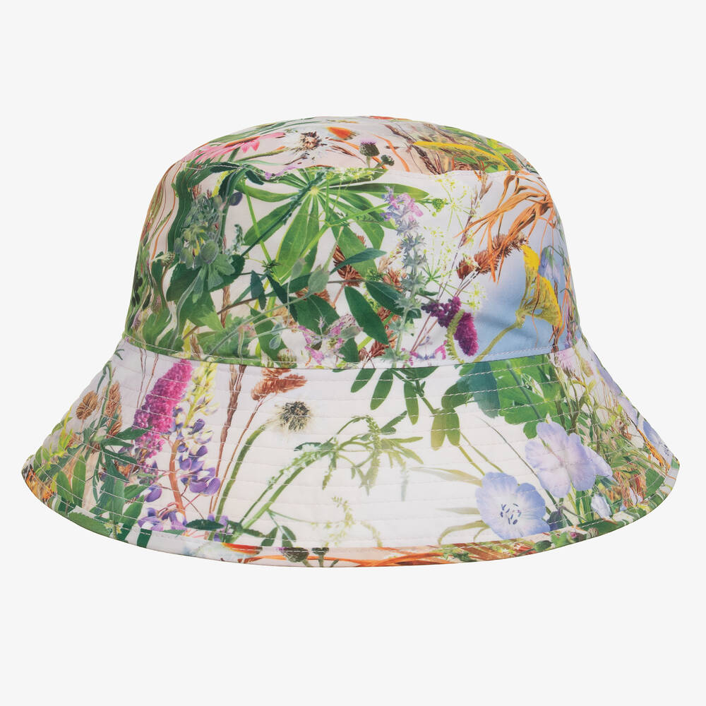 Molo-Girls Green Nature Bucket Hat (UPF50+) | Childrensalon Outlet