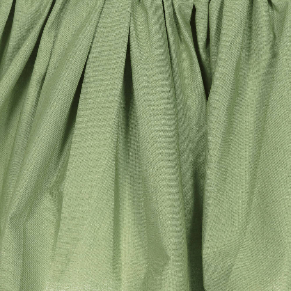 Molo-Girls Green Organic Cotton Dress | Childrensalon Outlet