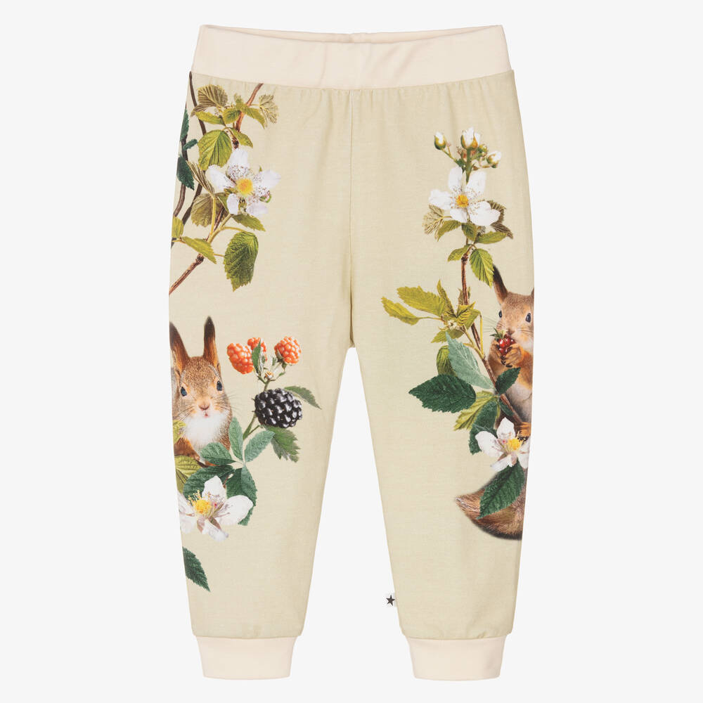 Molo - Girls Green Squirrel Joggers | Childrensalon