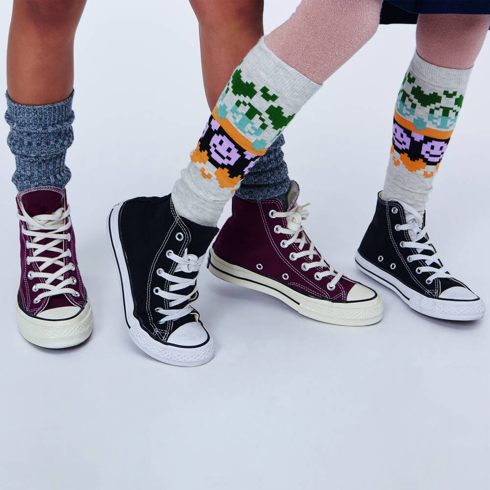 Molo-Girls Grey & Blue Long Socks (2 Pack) | Childrensalon Outlet