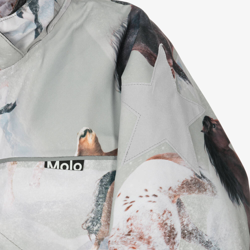 مولو-أوفرول شتوي مبطن لون رمادي للبنات | Childrensalon Outlet