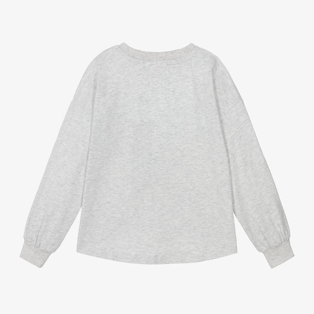 Molo-Серый топ из меланжевого хлопка с лошадьми для девочек | Childrensalon Outlet