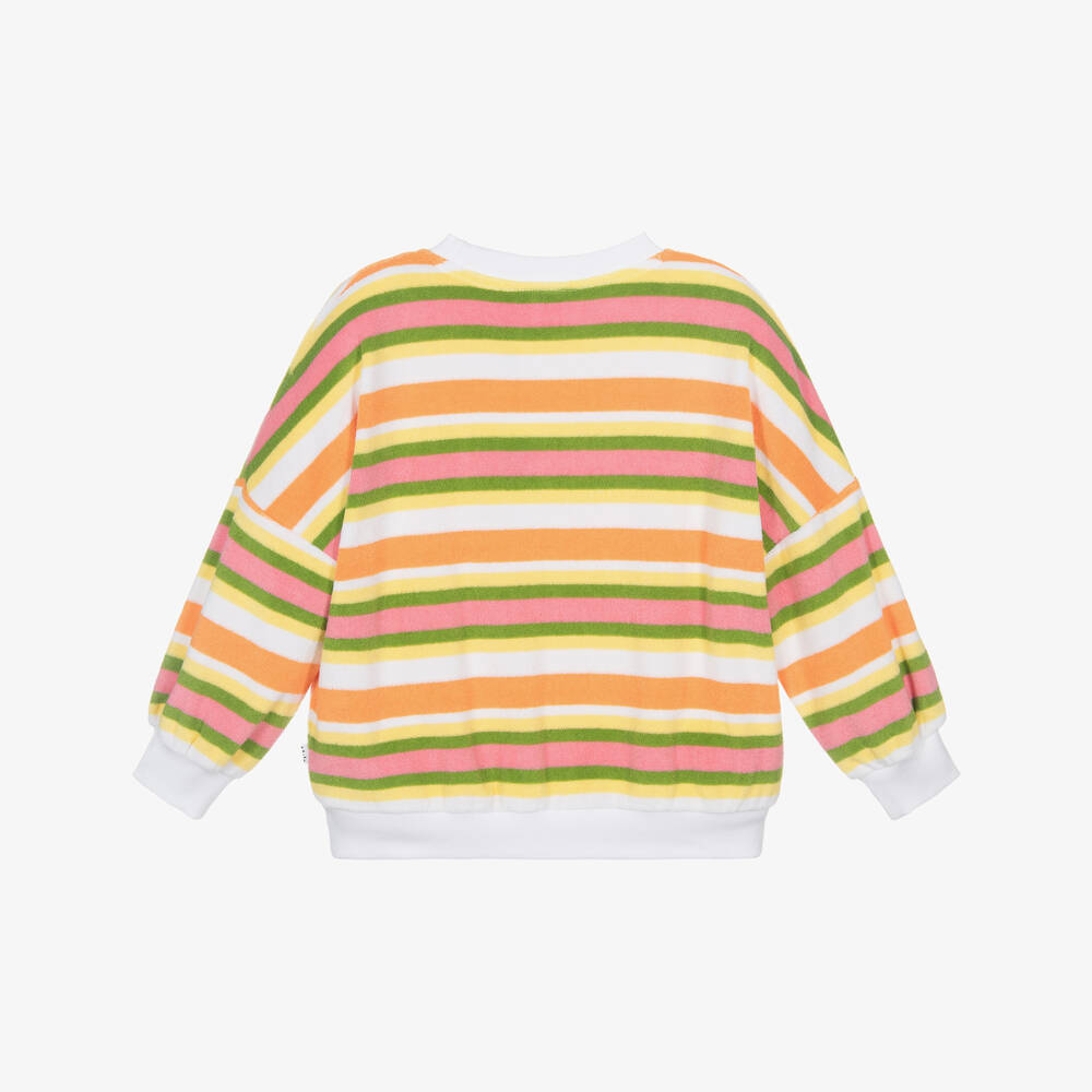 Molo-Girls Happy Stripe Towelling Top | Childrensalon Outlet