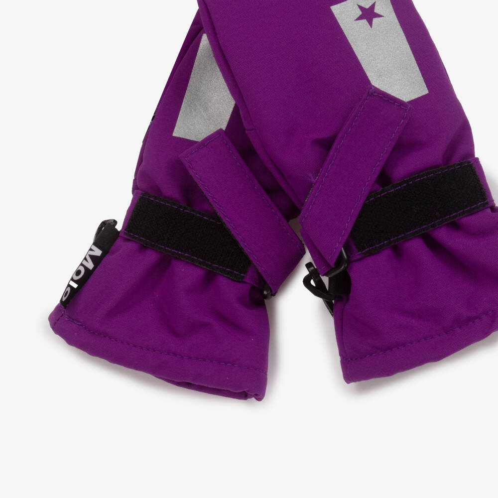 Molo-Girls Insulated Ski Mittens, Warm Purple | Childrensalon Outlet