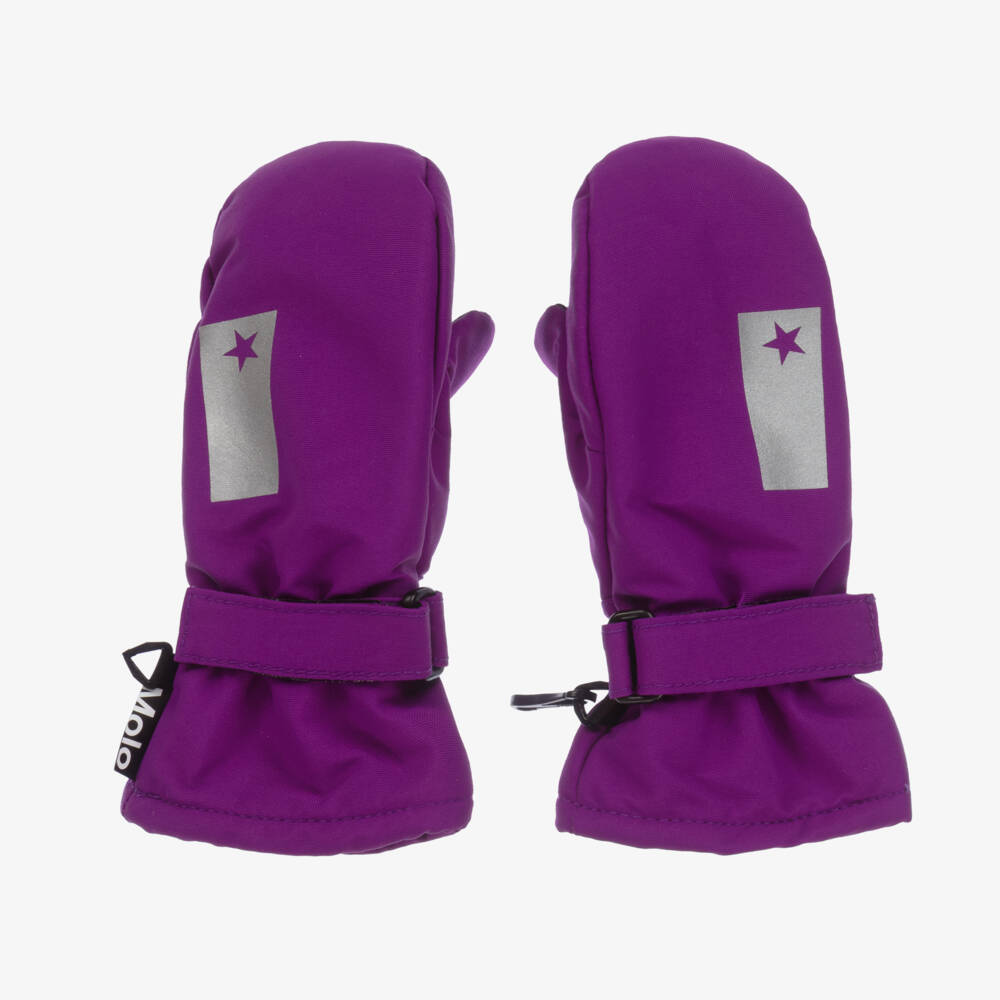 Molo-Girls Insulated Ski Mittens, Warm Purple | Childrensalon Outlet