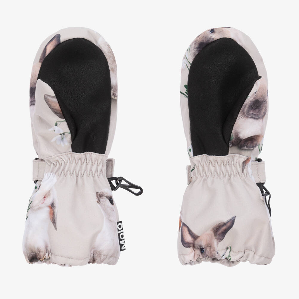 Molo-Кремовые термоперчатки с зайчиком для девочек | Childrensalon Outlet
