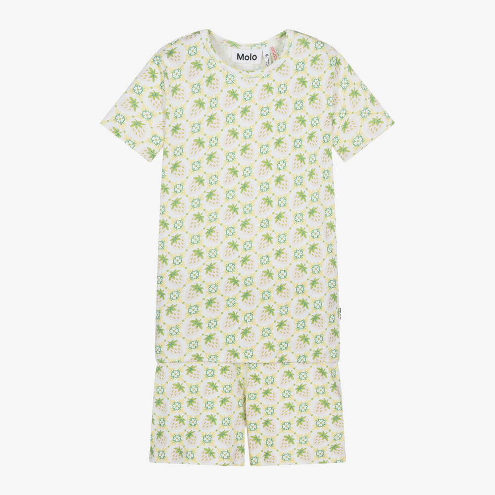 Molo-Girls Ivory Cotton Berry Sleepwear | Childrensalon Outlet