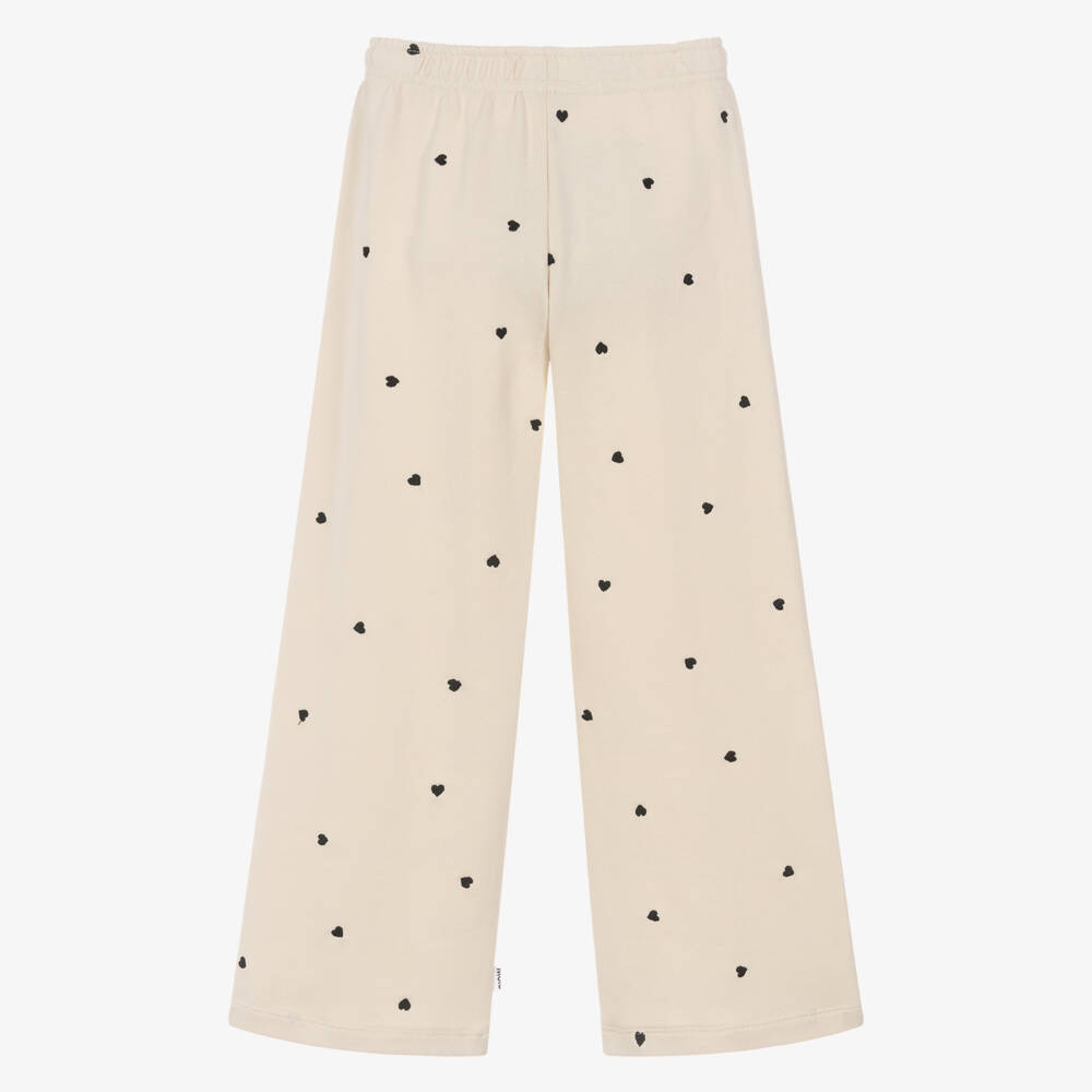Molo-Бежевые брюки джоггеры с сердечками для девочек | Childrensalon Outlet