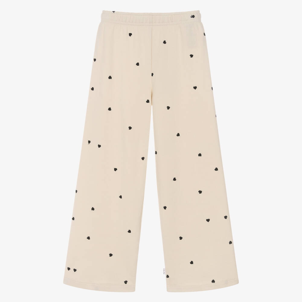Molo-Бежевые брюки джоггеры с сердечками для девочек | Childrensalon Outlet