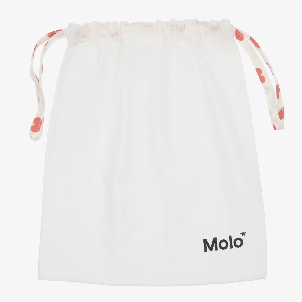 Molo-Кремовая хлопковая пижама в сердечки для девочек | Childrensalon Outlet