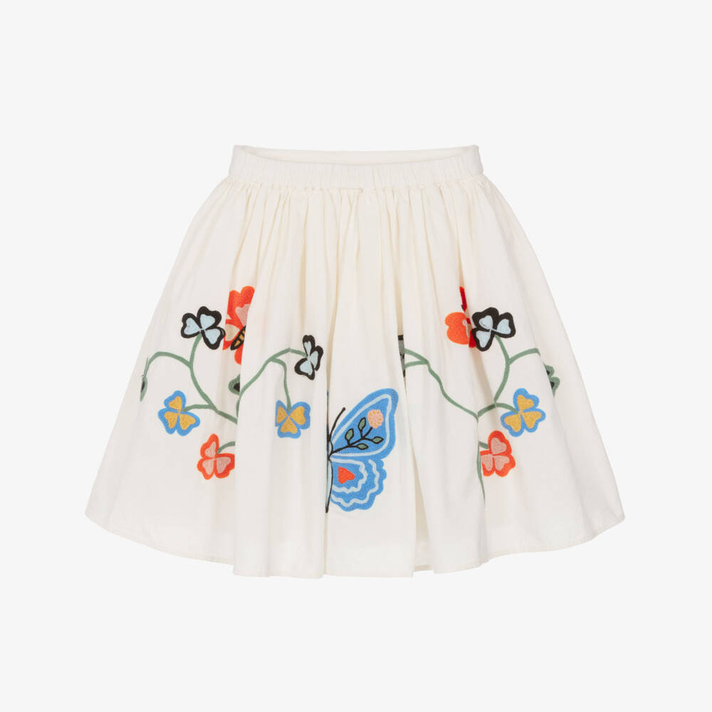 Molo-Кремовая юбка с цветочным узором для девочек | Childrensalon Outlet