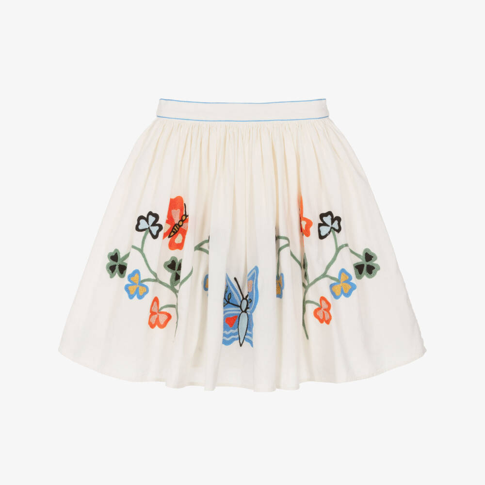 Molo-Кремовая юбка с цветочным узором для девочек | Childrensalon Outlet