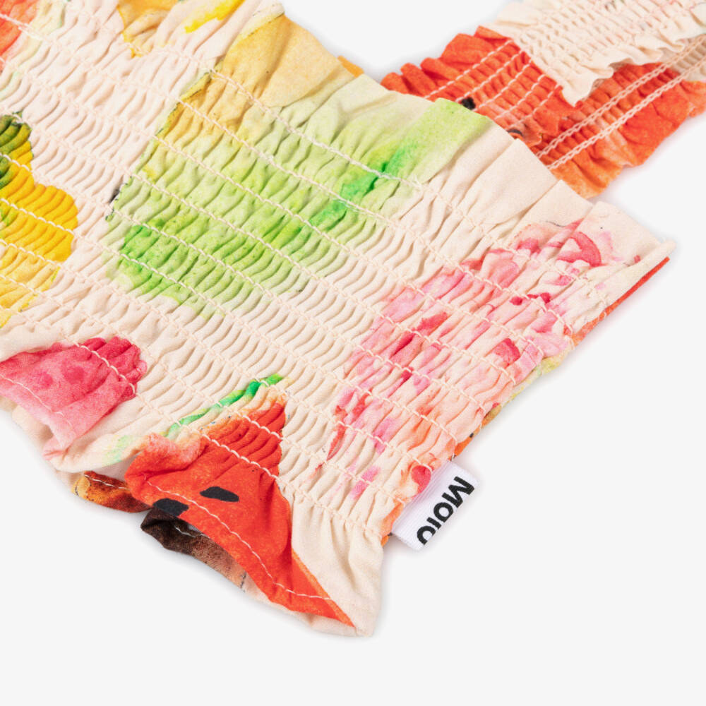 Molo-Girls Ivory Cotton Tropical Fruit Top | Childrensalon Outlet