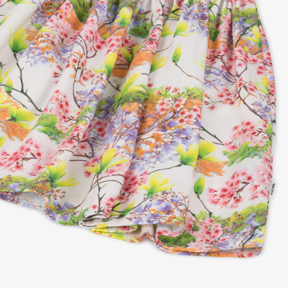 Molo-Girls Ivory Floral Flutter Dress | Childrensalon Outlet