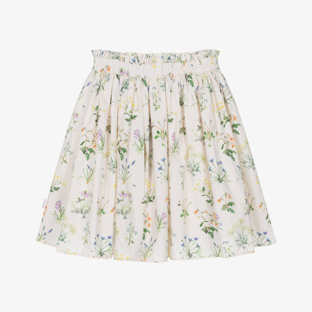 Molo-Кремовая юбка с цветочным узором для девочек | Childrensalon Outlet