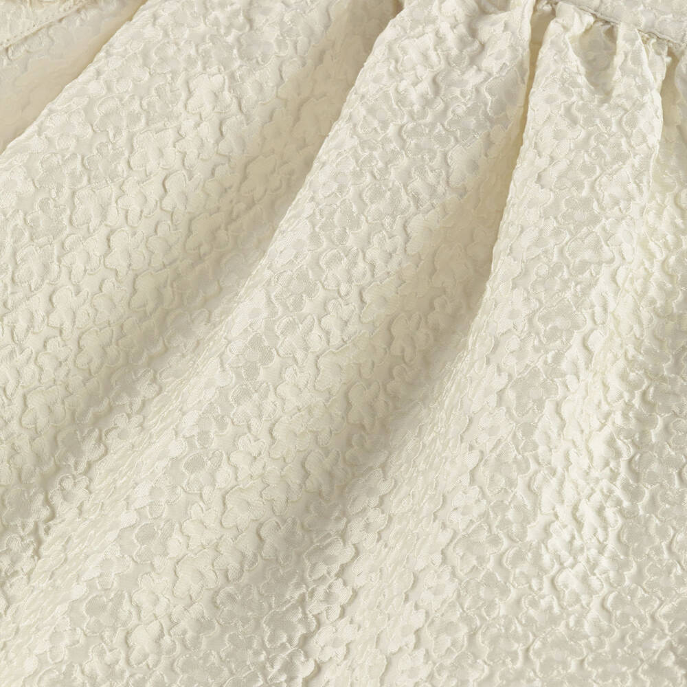 Molo-Girls Ivory Floral Satin Jacquard Skirt | Childrensalon Outlet