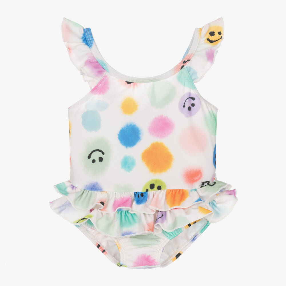 Molo-Кремовый купальник со смайлами (UPF50+) | Childrensalon Outlet
