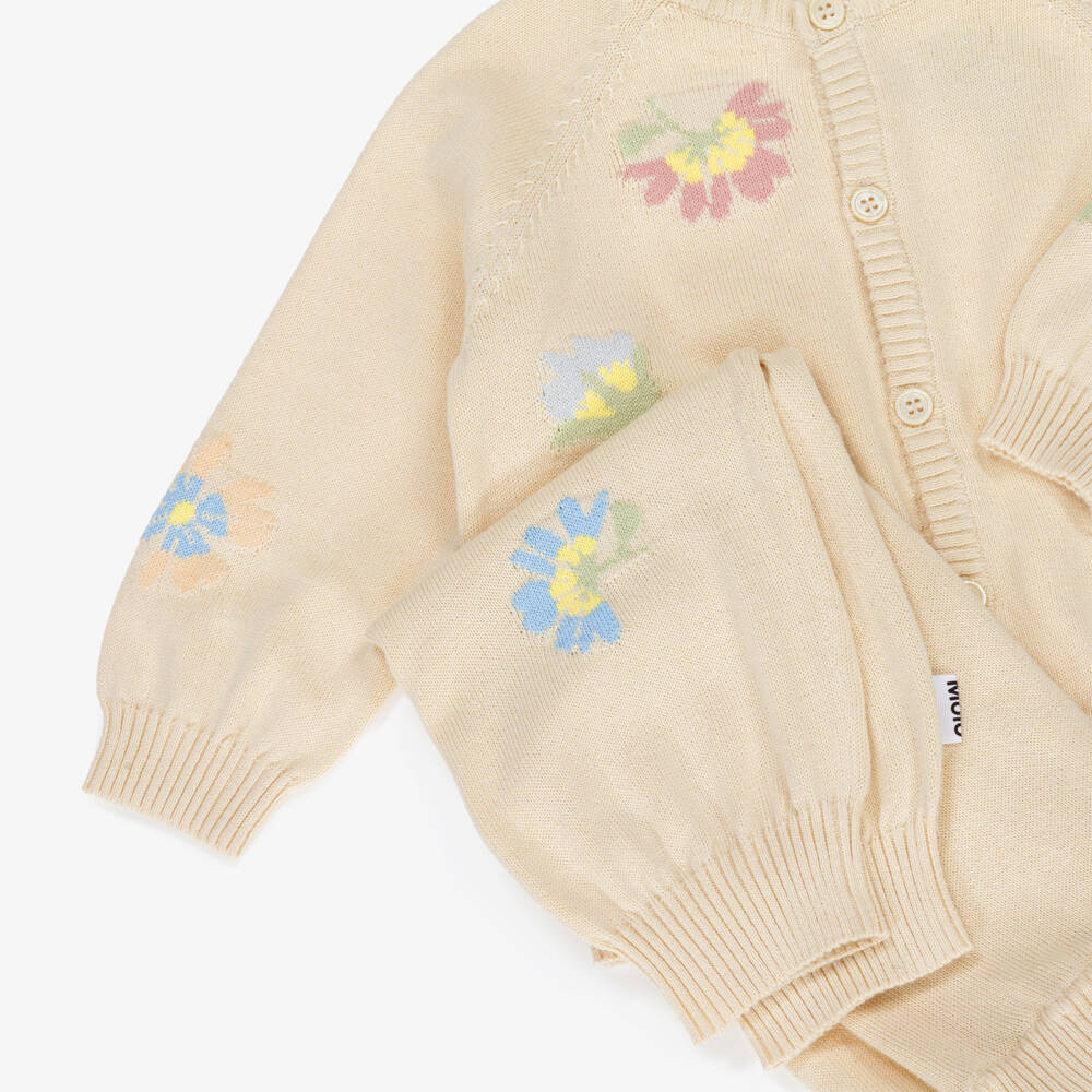 Molo-Girls Ivory Knit Cardigan & Joggers | Childrensalon Outlet
