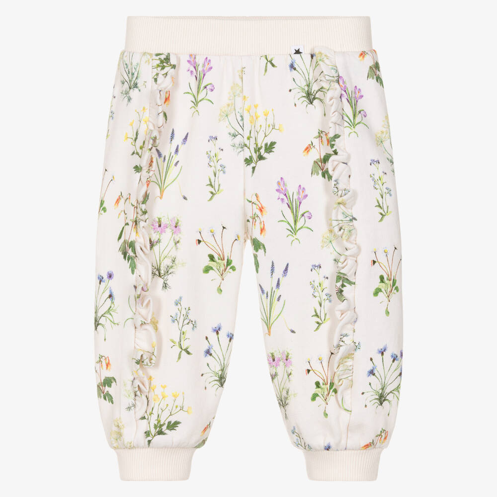 Molo-Кремовые цветочные джоггеры для малышей | Childrensalon Outlet