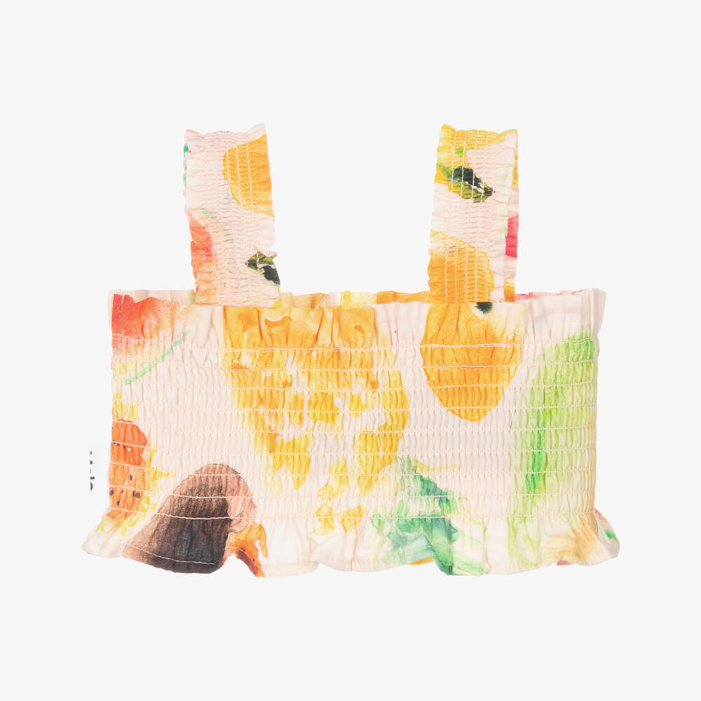 Molo-Кремовый органический топ с фруктами для девочек | Childrensalon Outlet