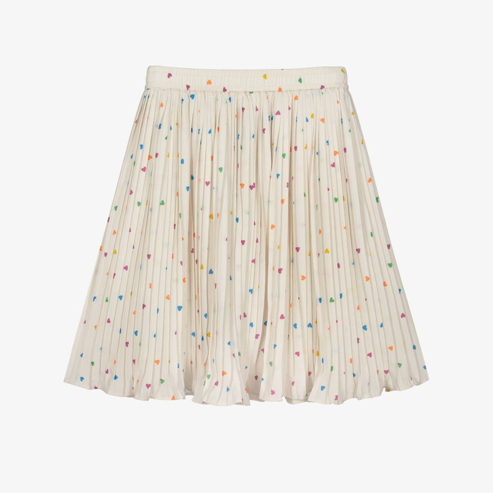 Molo-Кремовая юбка с принтом сердец для девочек | Childrensalon Outlet