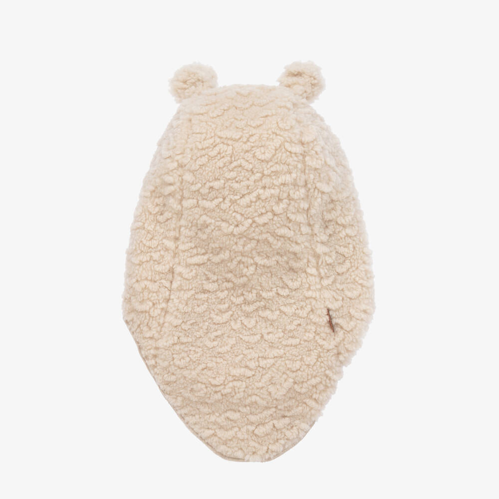 Molo-Girls Ivory Plush Teddy Balaclava | Childrensalon Outlet