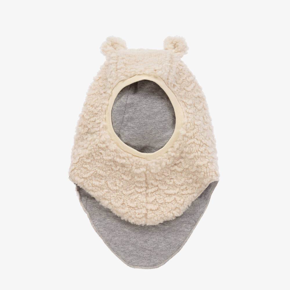 Molo-Girls Ivory Plush Teddy Balaclava | Childrensalon Outlet