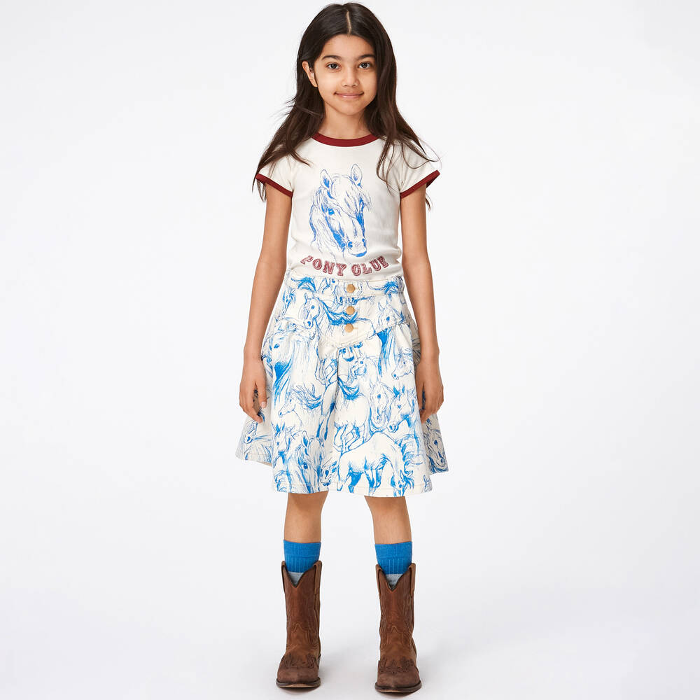 Molo-Кремовая хлопковая футболка для девочек | Childrensalon Outlet