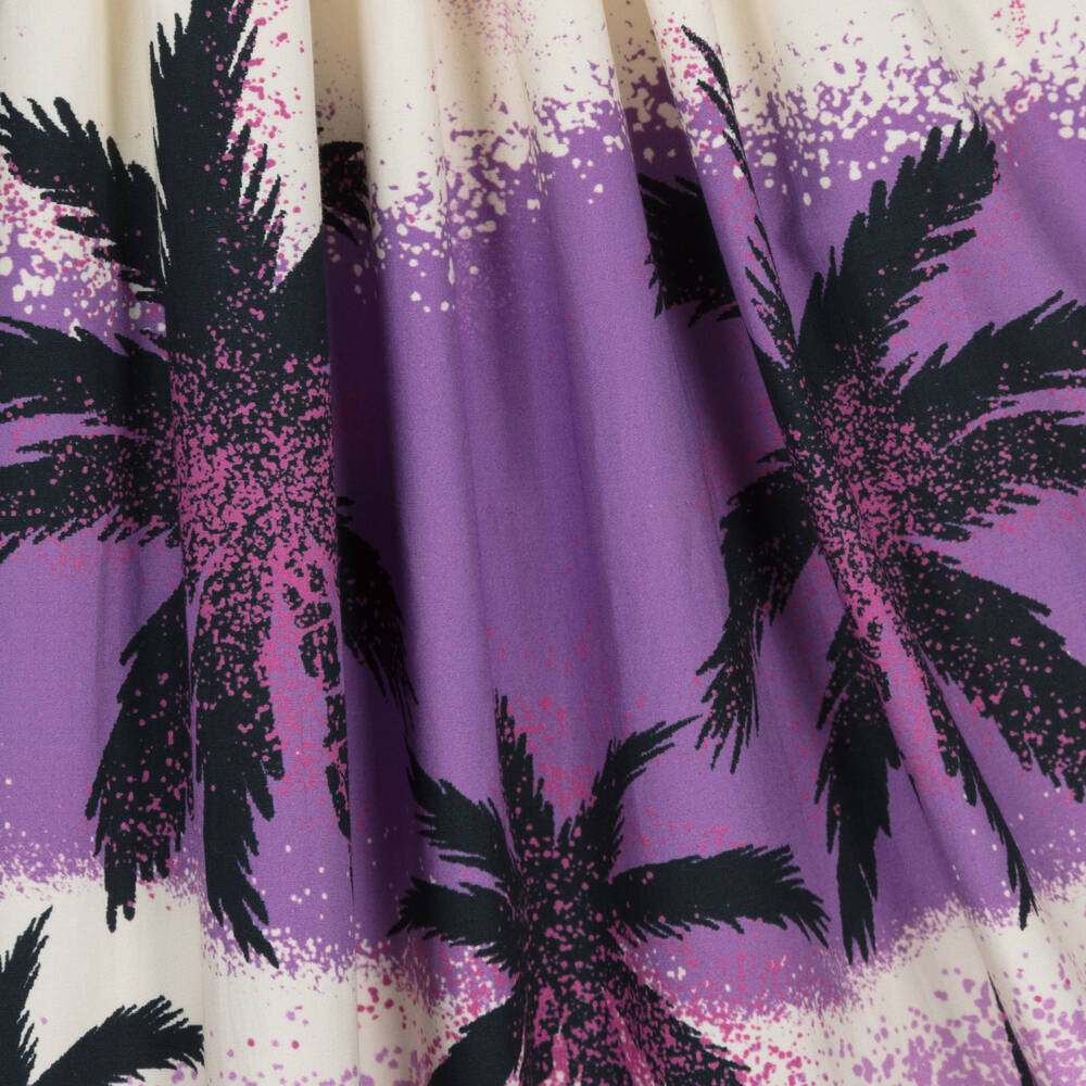 Molo-Girls Ivory & Purple Cotton Dress | Childrensalon Outlet