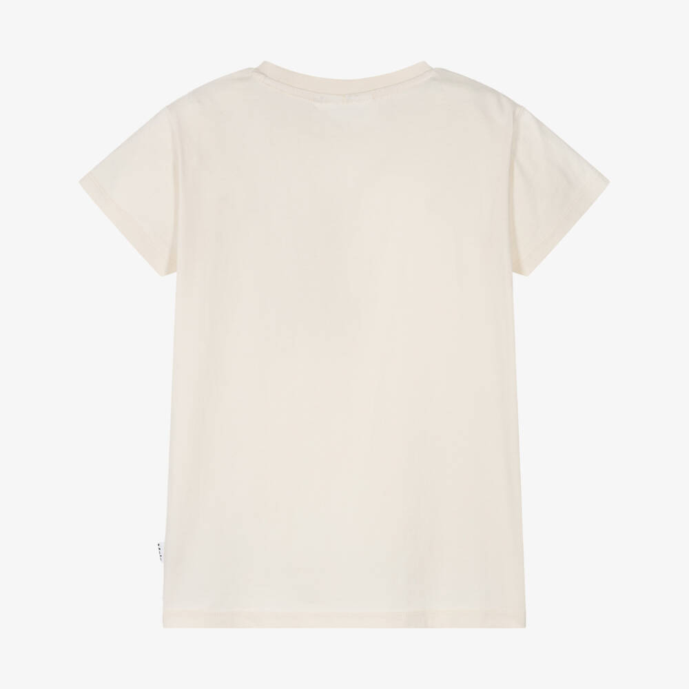 Molo-تيشيرت عاجي مزين بالترتر للبنات | Childrensalon Outlet