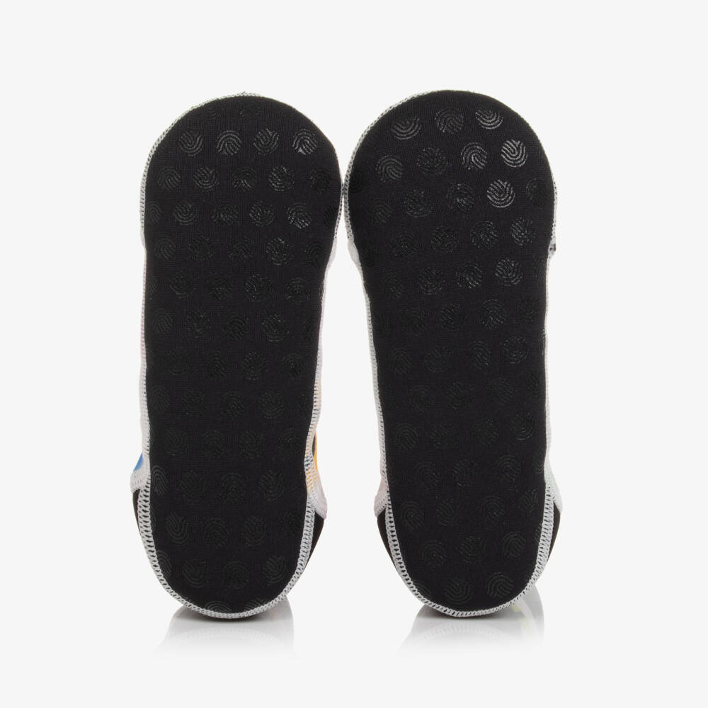 Molo-Girls Ivory Smiling Face Aqua Shoes | Childrensalon Outlet