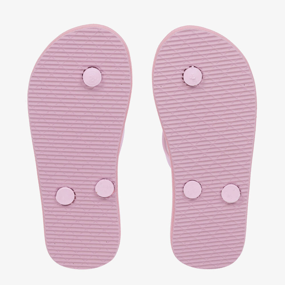 Molo-Girls Ivory Smiling Face Flip Flops | Childrensalon Outlet