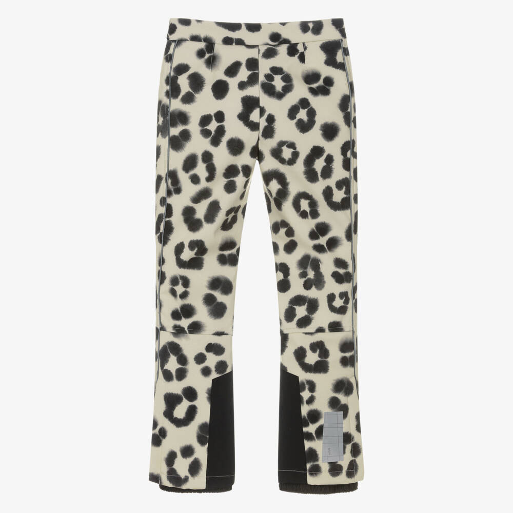 Molo-Кремовые лыжные брюки Снежный леопард для девочек | Childrensalon Outlet