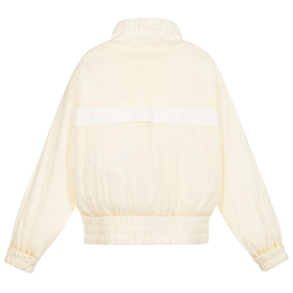 Molo-Girls Ivory Zip-Up Jacket | Childrensalon Outlet