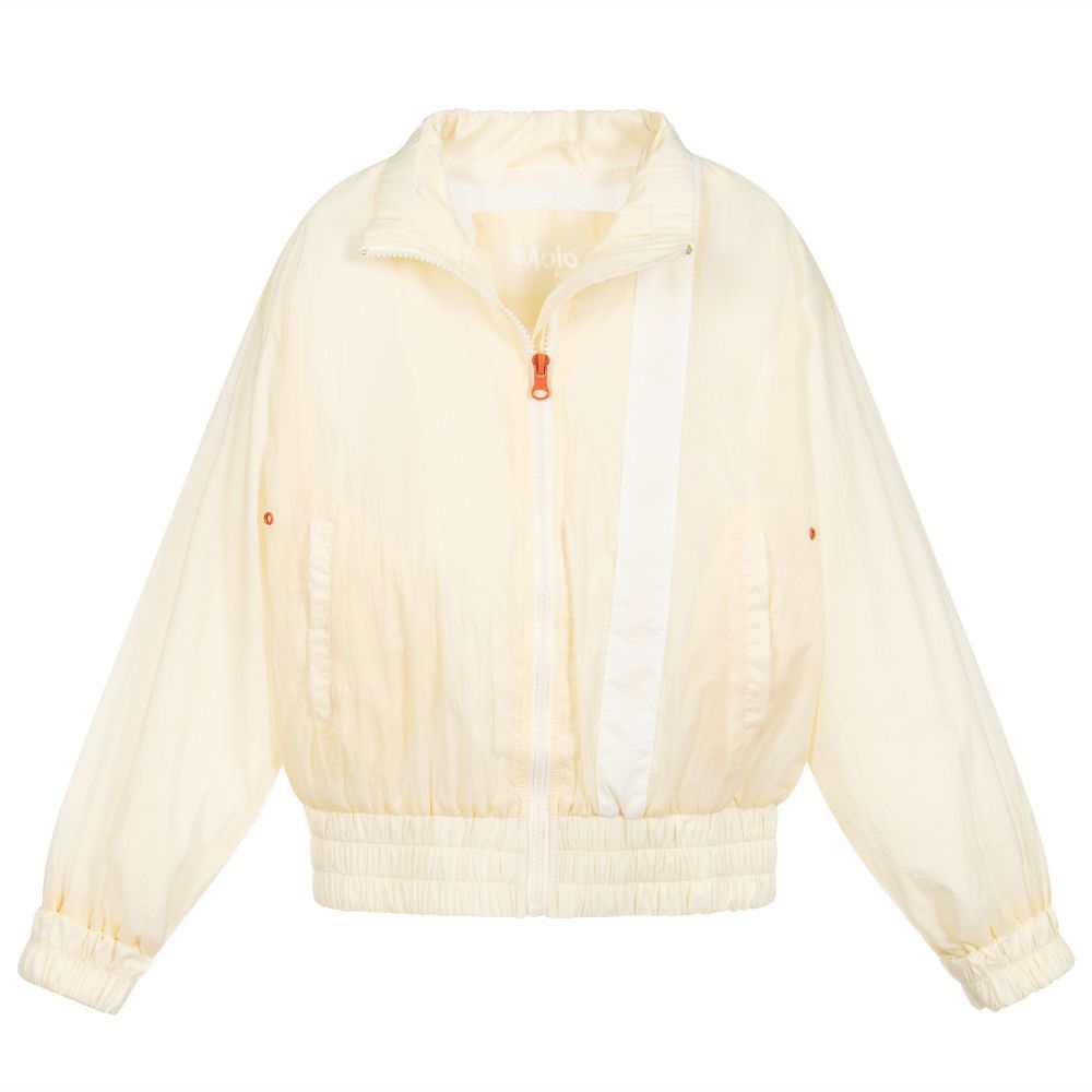Molo-Girls Ivory Zip-Up Jacket | Childrensalon Outlet
