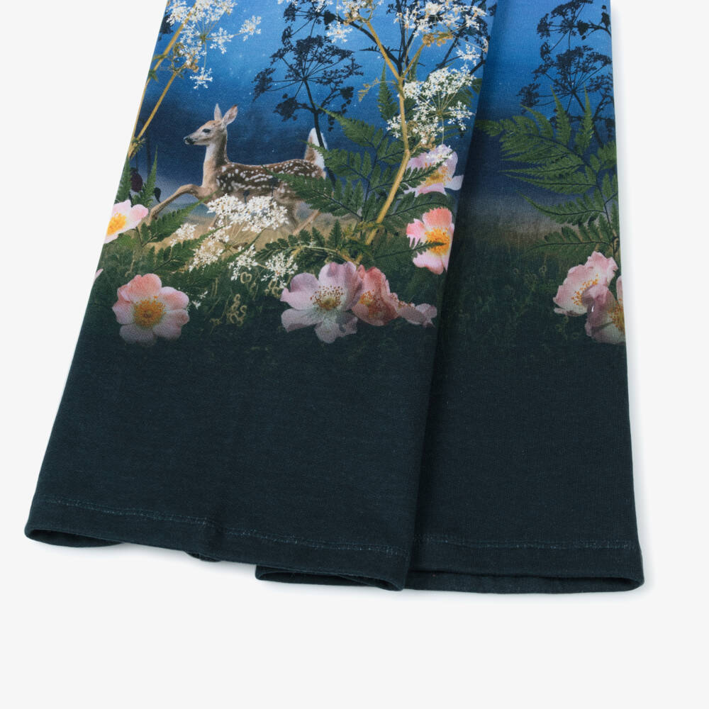 Molo-Синие органические цветочные джоггеры для девочек | Childrensalon Outlet