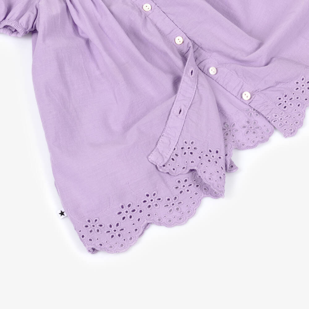 Molo-Girls Lavender Purple Organic Cotton Dress | Childrensalon Outlet
