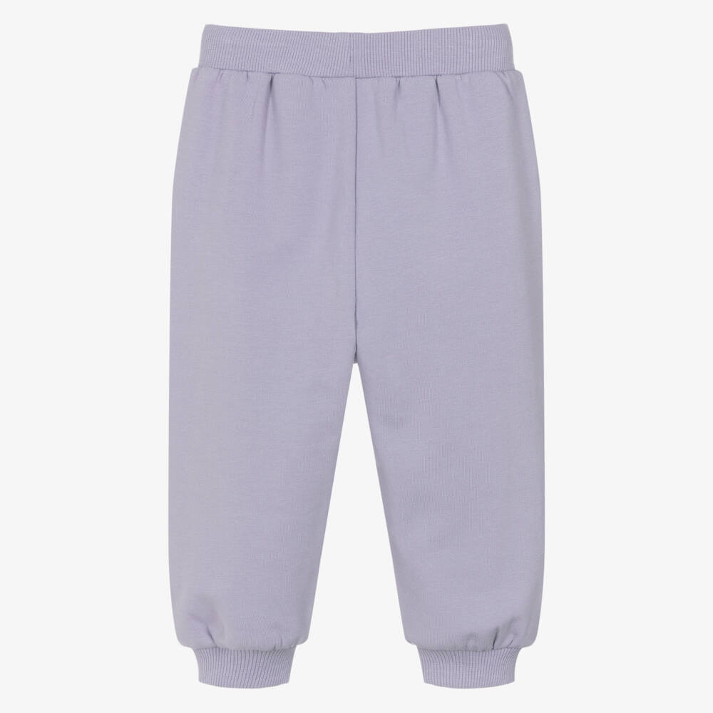 Molo-Girls Lavender Ruffle Cotton Joggers | Childrensalon Outlet