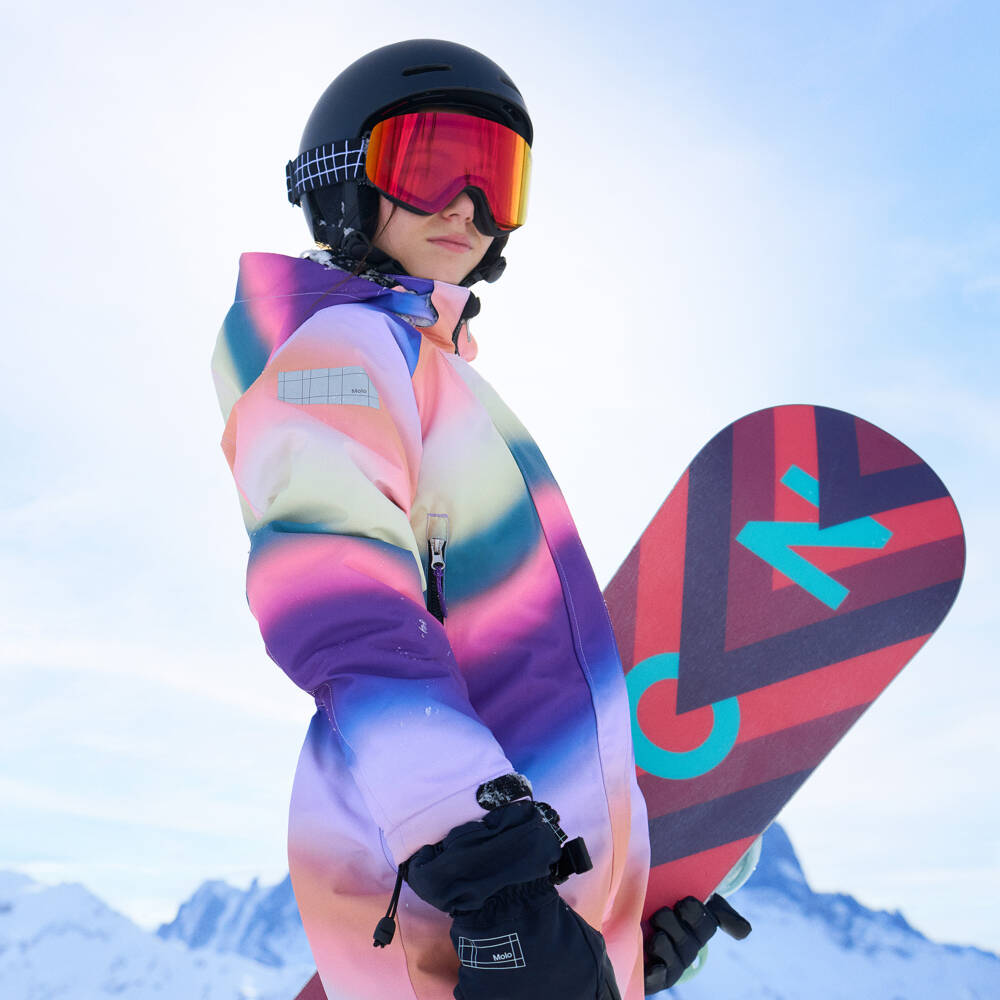 Molo-Girls Lavender Wavy Winter Jacket | Childrensalon Outlet